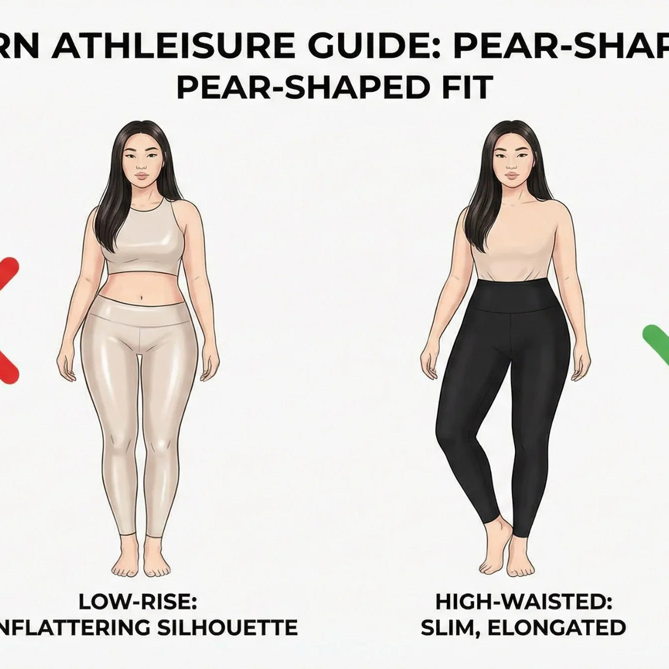 How to Choose Slimming Yoga Pants for a Pear-Shaped Body — A Styling Guide by 100%LIFE