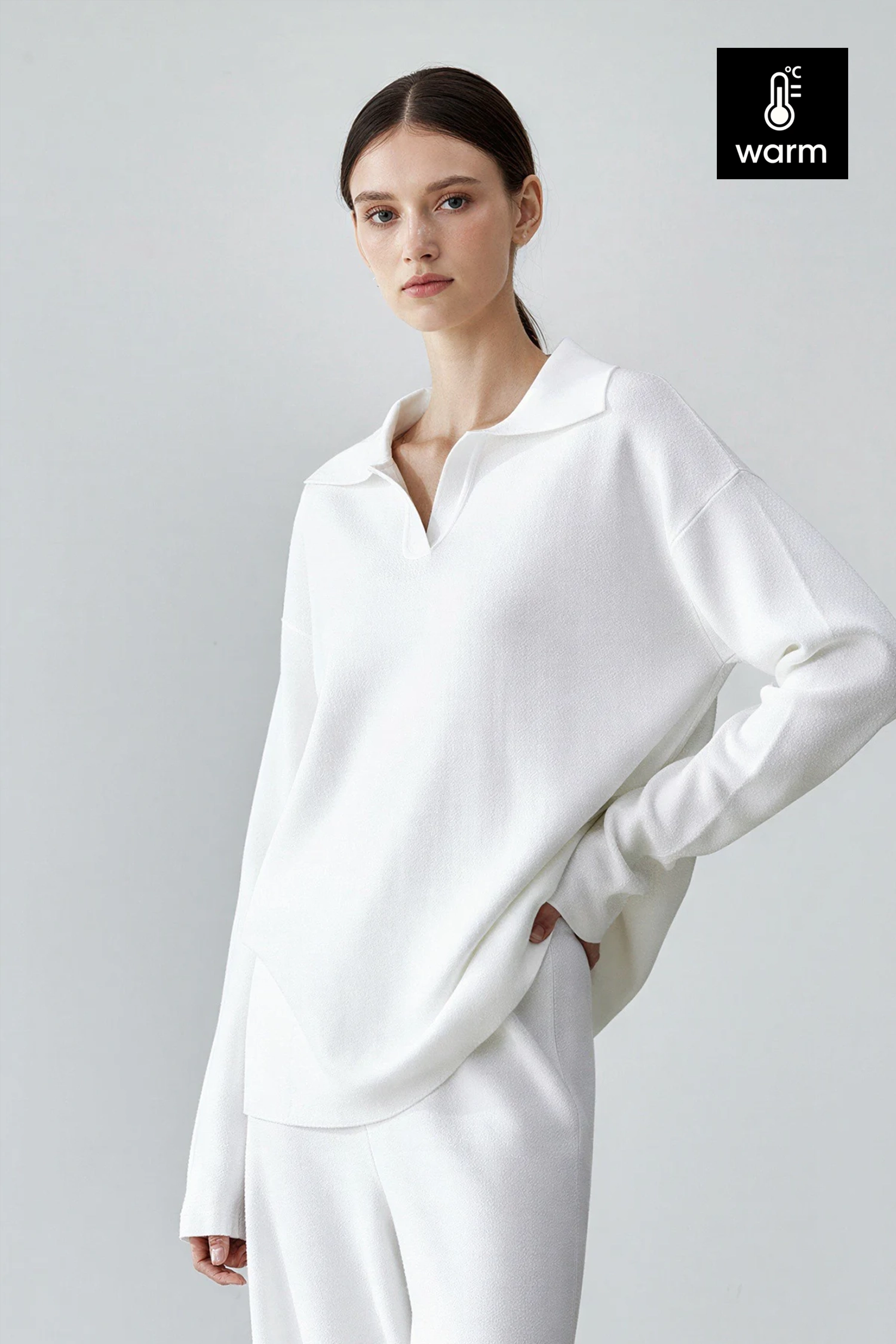 Model is 165cm and wears a size S