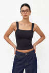 FEEL ZERO Square-Neck Long Tank Top