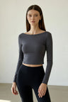 FEEL ZERO Open-Back Long Sleeve Top