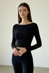 FEEL ZERO Open-Back Long Sleeve Top