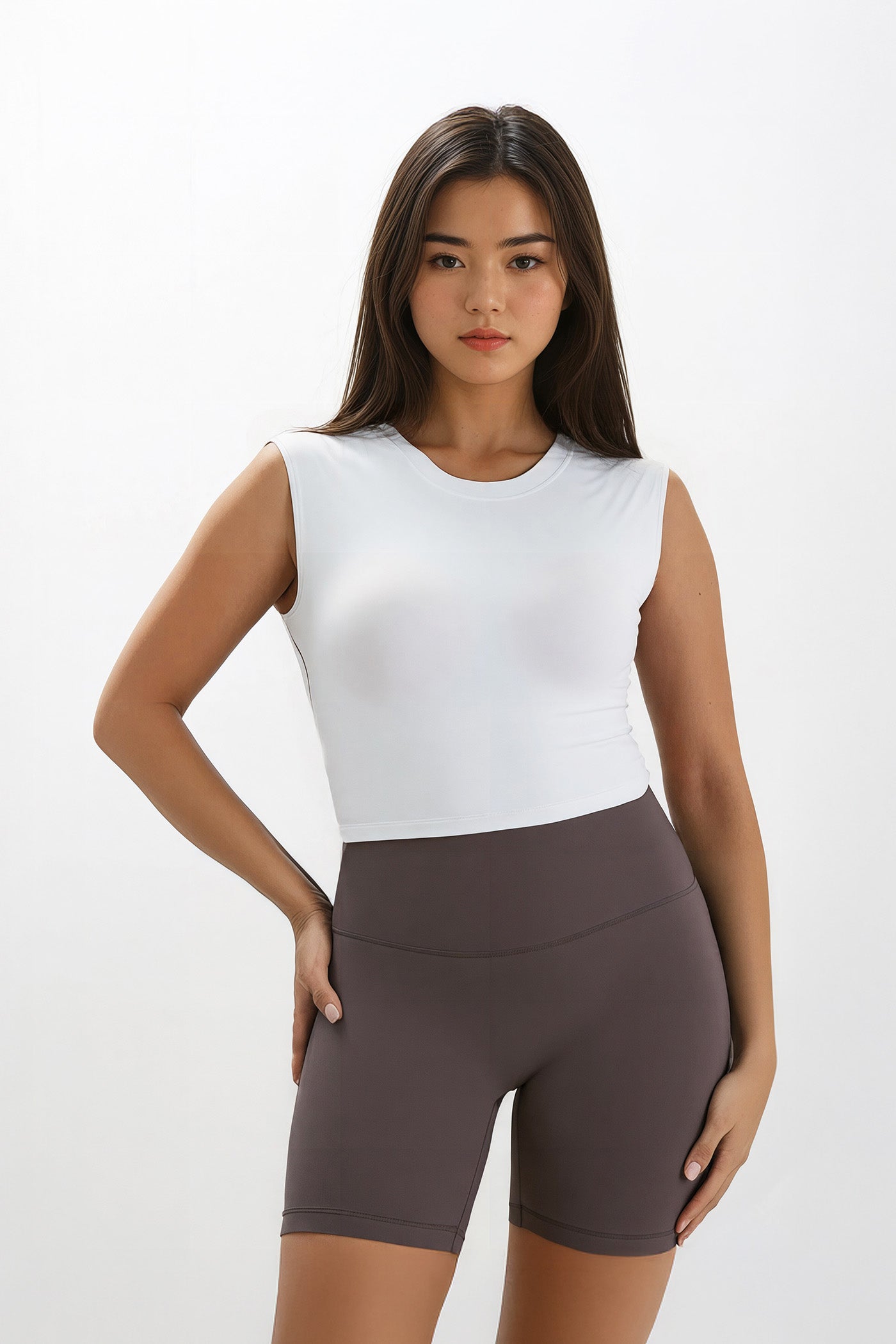 FEEL ZERO Twist Back Tank Top - White