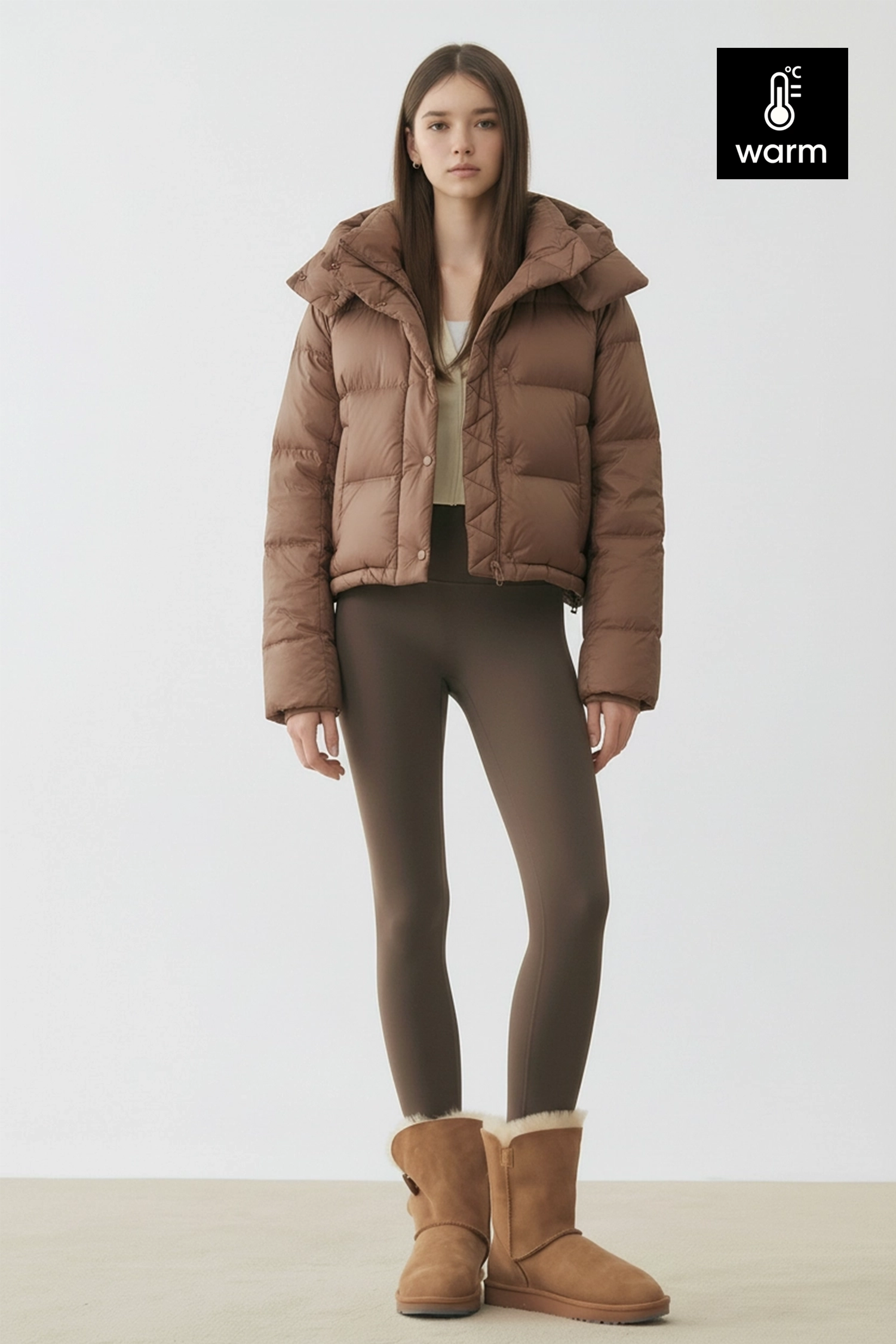 Model is 165cm and wears a size S